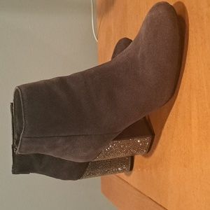 ✨️Gray Booties Bling Heel ✨️